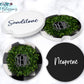 Buffalo Plaid Boxwood Wreath Car Coasters