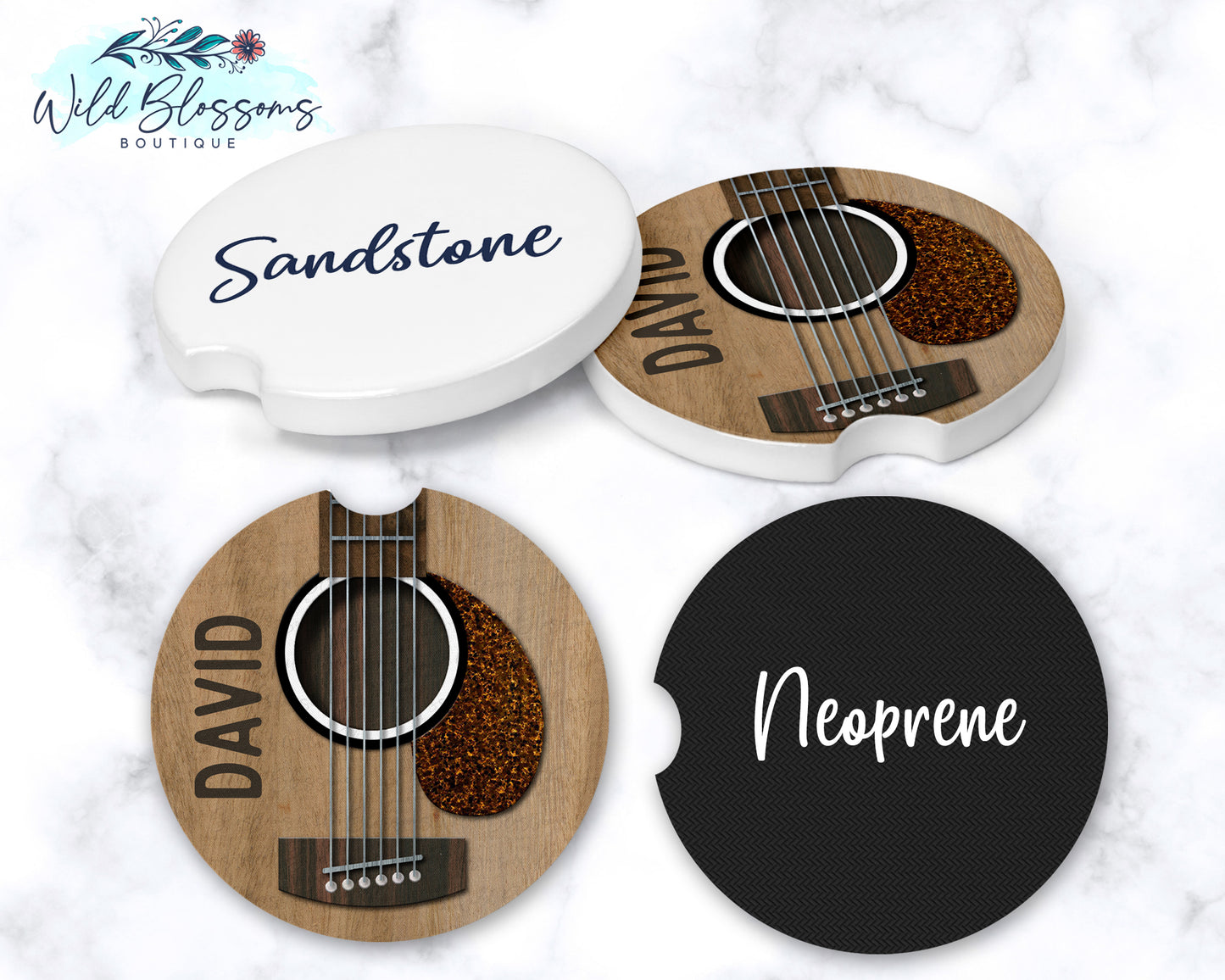 Guitar Car Coasters