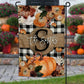Buffalo Plaid Burlap Fall Floral Kitchen Towel