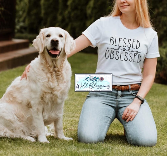 Blessed and Dog Obsessed Graphic Tee