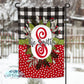 Buffalo Plaid Polka Dot Floral Christmas Garden Flag