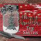 Red Barnwood Mason Jar Christmas Glass Cutting Board