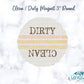 Farmhouse Grain Sack Ticking Clean / Dirty Dishwasher Magnet