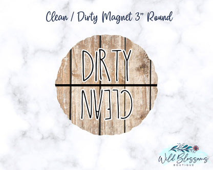 Farmhouse Shiplap Clean / Dirty Dishwasher Magnet