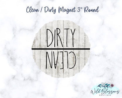 Farmhouse Shiplap Clean / Dirty Dishwasher Magnet