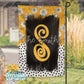 Floral Mustard Polka Dots Garden Flag