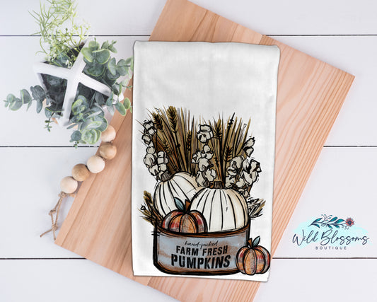 Farm Fresh Pumpkins Kitchen Towel