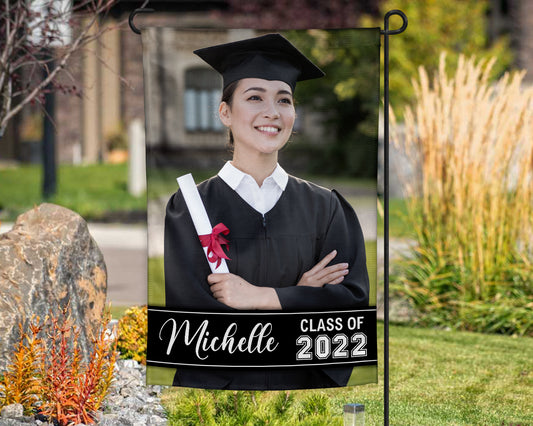Graduation Photo Garden Flag