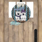 Hello Winter Polar Bear Round Door Hanger