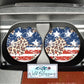 American Flag Leopard Print Car Coasters