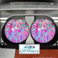 Bright Acrylic Floral Personalized Car Coasters