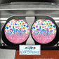Colorful Leopard Print Car Coasters