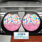 Colorful Leopard Print Car Coasters