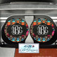 Serape And Leopard Striped Car Coasters