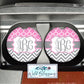 Pink And Grey Monogram License Plate