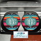 Serape And Leather Patch Car Coasters