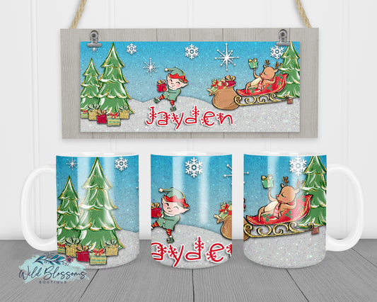 Jolly Santa And Friends Coffee Mug