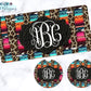 Serape And Leopard Striped Car Coasters