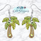 Lime In The Coconut Palm Tree Drop Earrings