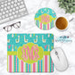 Colorful Llama Personalized Mouse Pad And Coaster Set Desk Set