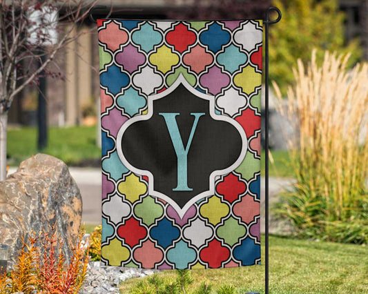 Moroccan Quatrefoil Garden Flag