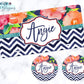 Navy Floral Car Coasters