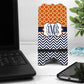 Orange And Navy Monogram Phone Stand