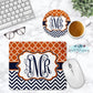 Orange And Navy Monogram Phone Stand