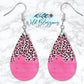 Valentine's Day Leopard Print Hearts Drop Earrings