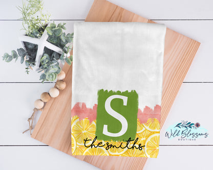 Pink Lemon Kitchen Towel