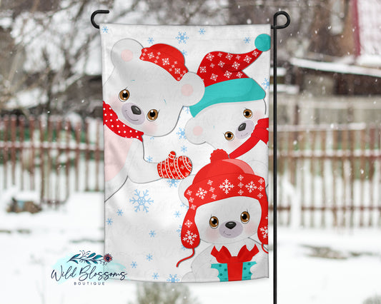 Polar Bear Garden Flag