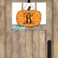 Quatrefoil Wooden Pumpkin Door Hanger