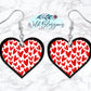 Red Heart Drop Earrings