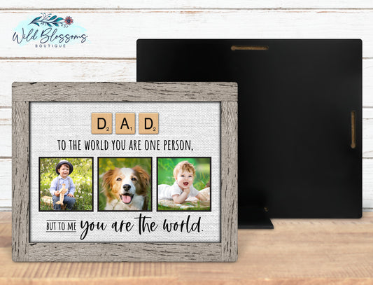 Dad Scrabble Tile Photo Picture Frame