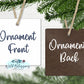Rustic Wooden Paw Print Family Name Ornament