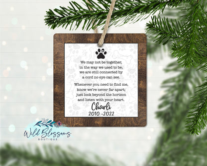 Wooden Frame Dog Memorial Ornament