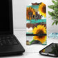 Sunflowers On Cowhide Personalized Mouse Pad And Coaster Desk Set