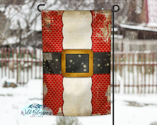 Vintage Santa Suit Garden Flag