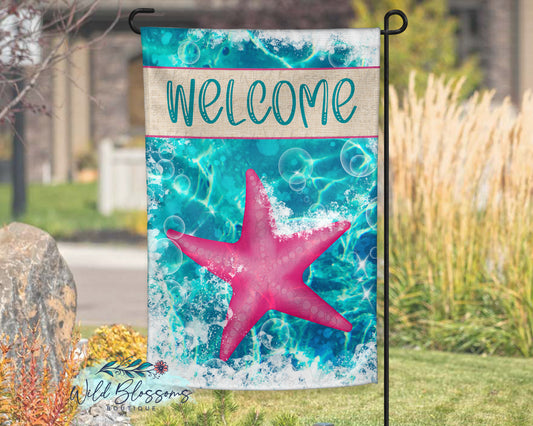 Starfish Garden Flag