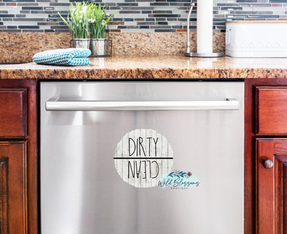 Farmhouse Shiplap Clean / Dirty Dishwasher Magnet
