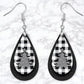 Buffalo Plaid Christmas Tree Drop Earrings