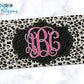 White Leopard Print License Plate
