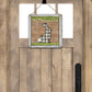 Wooden Buffalo Plaid Easter Bunny Square Door Hanger