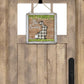 Wooden Buffalo Plaid Easter Bunny Square Door Hanger