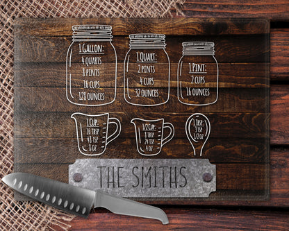 Wooden Measurement Glass Cutting Board