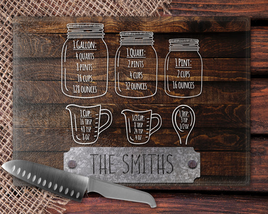 Wooden Measurement Glass Cutting Board