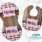 Pink Woodland Arrow Baby Bib And Burp Cloth Set