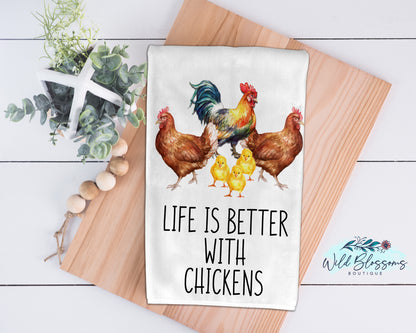 Farmhouse Style Chickens Kitchen Towel